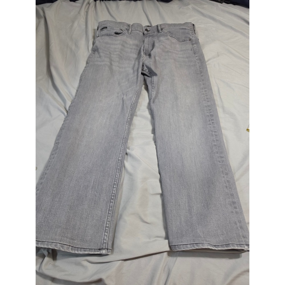 Polo Ralph Lauren Hampton Relaxed Straight Grey Jeans Mens‎ 38x36 Coolmax Denim